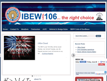 Tablet Screenshot of ibew106.org